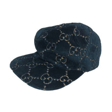 Load image into Gallery viewer, グッチ GUCCI GG VELVET BASEBALL CAP ベロア ベースボールキャップ 帽子 Sサイズ ブルー系【中古】