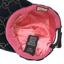 Load image into Gallery viewer, グッチ GUCCI GG VELVET BASEBALL CAP ベロア ベースボールキャップ 帽子 Sサイズ ブルー系【中古】