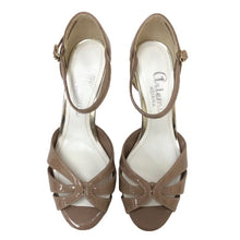 画像をギャラリービューアに読み込む, アルテミス by ダイアナ artemis by DIANA アンクルストラップサンダル エナメル ブラウン系【中古】【新品同様】【美品】