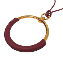 画像をギャラリービューアに読み込む, エルメス HERMES ループグラン ペンダント ネックレス レッド系 ゴールド【中古】【新品同様】【美品】