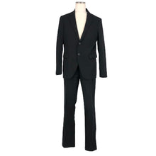 画像をギャラリービューアに読み込む, コムサ メン COMME CA MEN カラーポリエステルストレッチ ジャケット 背抜き パンツ 裾シングルセットアップスーツ Lサイズ ブラック【中古】【美品】