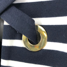 画像をギャラリービューアに読み込む, マイケルコース MICHAEL KORS ノースリーブ ストレッチワンピース マリン Mサイズ ネイビー ホワイト ボーダー柄【中古】【美品】