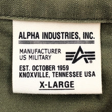 画像をギャラリービューアに読み込む, アルファ インダストリーズ ALPHA INDUSTRIES 無地ユーティリティー長袖シャツ 綿100% XLサイズ TS5021 121 アーミーグリーン【中古】