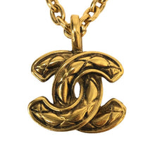 画像をギャラリービューアに読み込む, シャネル CHANEL ネックレス マトラッセ ココマーク ヴィンテージ ゴールド【中古】