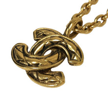 画像をギャラリービューアに読み込む, シャネル CHANEL ネックレス マトラッセ ココマーク ヴィンテージ ゴールド【中古】