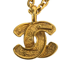 画像をギャラリービューアに読み込む, シャネル CHANEL ネックレス マトラッセ ココマーク ヴィンテージ ゴールド【中古】