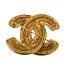 画像をギャラリービューアに読み込む, シャネル CHANEL ココマークブローチ マトラッセ 1142 ヴィンテージ ゴールド【中古】