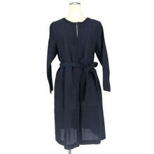 画像をギャラリービューアに読み込む, シップス SHIPS ノーカラーコート テンセルリネン サイズ36 S相当 ネイビー【中古】