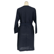 画像をギャラリービューアに読み込む, シップス SHIPS ノーカラーコート テンセルリネン サイズ36 S相当 ネイビー【中古】