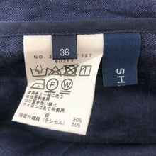 画像をギャラリービューアに読み込む, シップス SHIPS ノーカラーコート テンセルリネン サイズ36 S相当 ネイビー【中古】