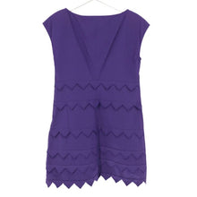画像をギャラリービューアに読み込む, モスキーノ チープアンドシック MOSCHINO CHEAP AND CHIC フレンチスリーブワンピース チュニック サイI40 M相当 パープル【中古】