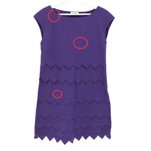 画像をギャラリービューアに読み込む, モスキーノ チープアンドシック MOSCHINO CHEAP AND CHIC フレンチスリーブワンピース チュニック サイI40 M相当 パープル【中古】