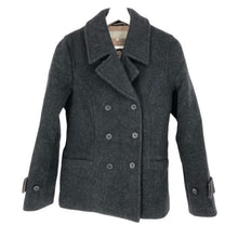 画像をギャラリービューアに読み込む, マーガレットハウエル MARGARET HOWELL カシミヤ混 ピーコート サイズ2 M相当 チャコールグレー レディース【中古】