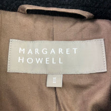 画像をギャラリービューアに読み込む, マーガレットハウエル MARGARET HOWELL カシミヤ混 ピーコート サイズ2 M相当 チャコールグレー レディース【中古】