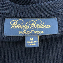 Load image into Gallery viewer, ブルックスブラザーズ Brooks Brothers Vネック サクソンウール ニットセーター プルオーバー Mサイズ ネイビー【中古】【美品】