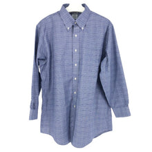 画像をギャラリービューアに読み込む, ブルックスブラザーズ Brooks Brothers ボタンダウン長袖シャツ BDシャツ 綿100% サイズ17 32 ブルー チェック柄【中古】【美品】