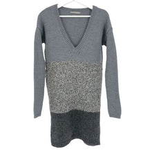 画像をギャラリービューアに読み込む, セオリーリュクス Theory luxe Vネック チュニック ニットワンピース サイズ38 M相当 グレー【中古】【美品】