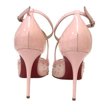 画像をギャラリービューアに読み込む, クリスチャン ルブタン Christian Louboutin ストラップパンプス メッシュ ラインストーン ピンク【中古】【美品】