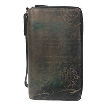 画像をギャラリービューアに読み込む, ベルルッティ Berluti タリスクリットレザー ロングジップウォレット 長財布 マルチカラー 総柄【中古】