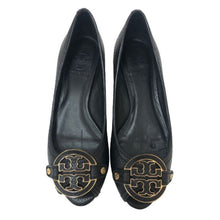 将图片加载到图库查看器,トリーバーチ TORY BURCH AMANDA DEMI オープントゥパンプス ウェッジソール ブラック【中古】