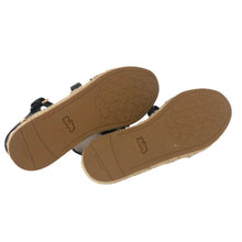 画像をギャラリービューアに読み込む, コーチ COACH CARISSA エスパドリーユ サンダル サイズ5 22cm相当 C2794 ブラック【中古】【新品同様】【美品】