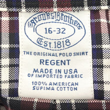画像をギャラリービューアに読み込む, ブルックスブラザーズ BROOKS BROTHERS BD長袖シャツ ボタンダウンシャツ マルチカラー チェック柄【中古】【新品同様】【美品】