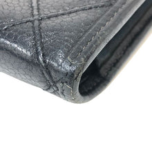 画像をギャラリービューアに読み込む, シャネル CHANEL ビコローレ キャビアスキン がま口 長財布 ブラック【中古】