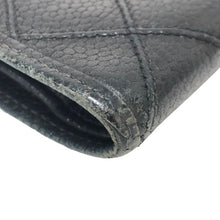 画像をギャラリービューアに読み込む, シャネル CHANEL ビコローレ キャビアスキン がま口 長財布 ブラック【中古】