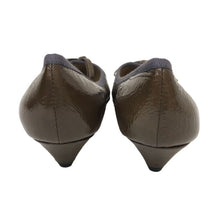 画像をギャラリービューアに読み込む, FABIO RUSCONI ファビオルスコーニ ローヒール パンプス エナメル カーキ系 サイズ35(22-22.5cm相当)【中古】【美品】レディース