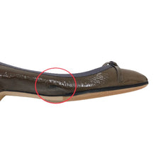 画像をギャラリービューアに読み込む, FABIO RUSCONI ファビオルスコーニ ローヒール パンプス エナメル カーキ系 サイズ35(22-22.5cm相当)【中古】【美品】レディース