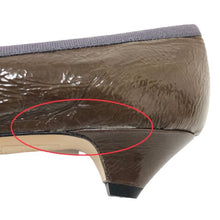 画像をギャラリービューアに読み込む, FABIO RUSCONI ファビオルスコーニ ローヒール パンプス エナメル カーキ系 サイズ35(22-22.5cm相当)【中古】【美品】レディース