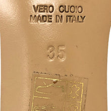 画像をギャラリービューアに読み込む, FABIO RUSCONI ファビオルスコーニ ローヒール パンプス エナメル カーキ系 サイズ35(22-22.5cm相当)【中古】【美品】レディース