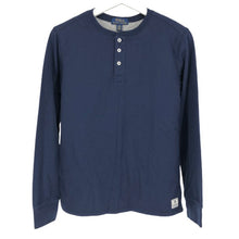 画像をギャラリービューアに読み込む, ポロ ラルフローレン POLO RALPH LAUREN ヘンリーネック 長袖Tシャツ ロンT カットソー 男の子 Lサイズ 160相当 ネイビー【中古】【新品同様】【美品】