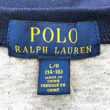 画像をギャラリービューアに読み込む, ポロ ラルフローレン POLO RALPH LAUREN ヘンリーネック 長袖Tシャツ ロンT カットソー 男の子 Lサイズ 160相当 ネイビー【中古】【新品同様】【美品】