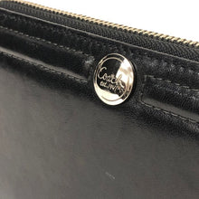 画像をギャラリービューアに読み込む, コーチ COACH ユニセックス 男女兼用 ラウンドファスナー 長財布 ブラック【中古】