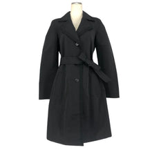 画像をギャラリービューアに読み込む, フェラガモ Salvatore Ferragamo ロングコート ベルト付き サイズ40 M相当 ブラック レディース【中古】