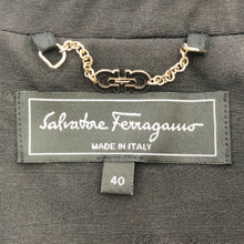 画像をギャラリービューアに読み込む, フェラガモ Salvatore Ferragamo ロングコート ベルト付き サイズ40 M相当 ブラック レディース【中古】