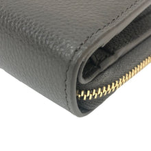 画像をギャラリービューアに読み込む, イヴサンローラン Yves Saint Laurent ラージジップウォレット ラウンドファスナー YSLカサンドラ 二つ折り財布 グレー系【中古】【新品同様】【美品】