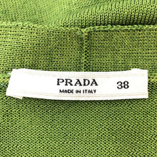 画像をギャラリービューアに読み込む, プラダ PRADA ウール シルク Vネック カーディガン ニット 長袖 サイズ38 グリーン【中古】【美品】