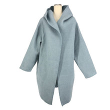 이미지를 갤러리 뷰어에 로드 , アダワス ADAWAS ギモーブタッチ フーディガン コート Fサイズ ライトブルー【中古】