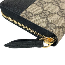 画像をギャラリービューアに読み込む, グッチ GUCCI GGマーモント ラウンドファスナー 長財布 456117 ブラック ベージュ GG柄【中古】【新品同様】【美品】