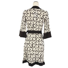 画像をギャラリービューアに読み込む, ダイアン フォン ファステンバーグ シルク ミニ ラップワンピース 7分袖 サイズ2 M相当 ブラウン系【中古】【新品同様】【美品】