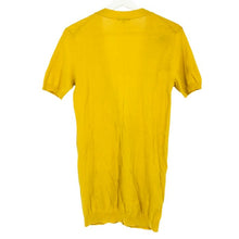 画像をギャラリービューアに読み込む, セオリー theory ニットカーディガン カシミヤ混 半袖 サイズ2 M相当 イエロー【中古】