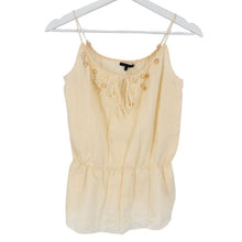 画像をギャラリービューアに読み込む, セオリー theory キャミソール ビジュー付き 綿100% サイズ2 M相当 アイボリー系【中古】