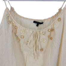 画像をギャラリービューアに読み込む, セオリー theory キャミソール ビジュー付き 綿100% サイズ2 M相当 アイボリー系【中古】