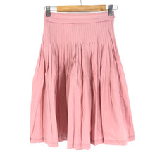 画像をギャラリービューアに読み込む, セオリー theory プリーツフレアスカート 綿100% ウエスト55 サイズX0 ピンク【中古】