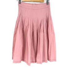 画像をギャラリービューアに読み込む, セオリー theory プリーツフレアスカート 綿100% ウエスト55 サイズX0 ピンク【中古】