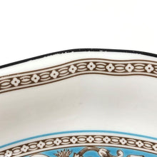 画像をギャラリービューアに読み込む, ウェッジウッド WEDGWOOD フロレンティーン ターコイズ オクタゴナルディッシュ プレート 大皿 ホワイト【中古】【美品】