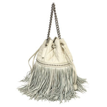 画像をギャラリービューアに読み込む, ジェイアンドエムデヴィッドソン J&M DAVIDSON フリンジカーニバルM ミディアム 2way ショルダーバッグ ハンドバッグ ホワイト【中古】【美品】