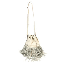 画像をギャラリービューアに読み込む, ジェイアンドエムデヴィッドソン J&M DAVIDSON フリンジカーニバルM ミディアム 2way ショルダーバッグ ハンドバッグ ホワイト【中古】【美品】